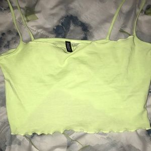 Lime green crop top
